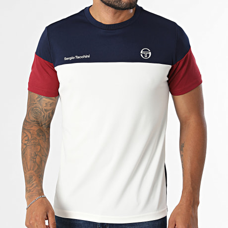 Sergio Tacchini - T-Shirt Prave 40845 Blu Navy Bianco