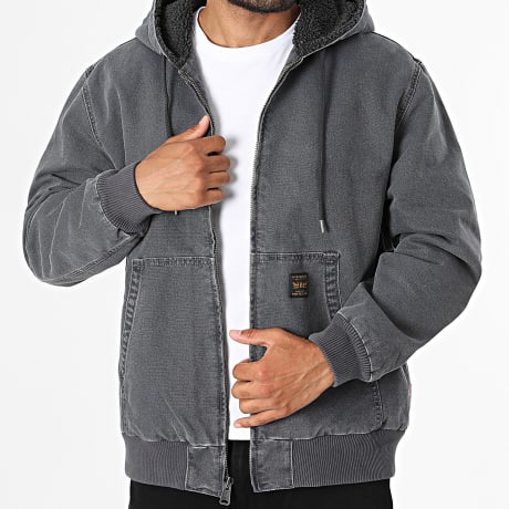 Levi's - Chaqueta Vaquero Con Cremallera Y Capucha A3222 Gris Negro
