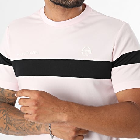 Sergio Tacchini - Tee Shirt Leone 41237 Rose Clair Noir