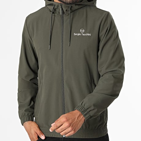Sergio Tacchini - Veste Zippée A Capuche Carson 41510 Vert Kaki
