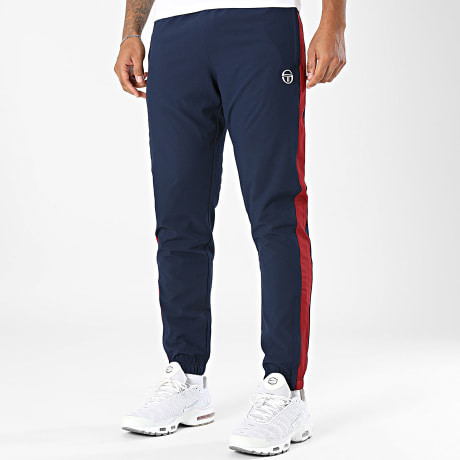 Sergio Tacchini - Pantalon Jogging A Bandes Gemelli 41560 Bleu Marine Bordeaux