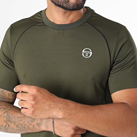 Sergio Tacchini - Tee Shirt Grecale 41723 Vert Kaki Noir