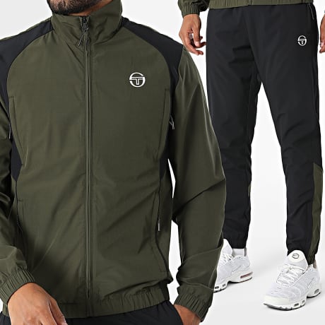 Sergio Tacchini - Conjunto de chándal 41726 Negro Verde Kaki