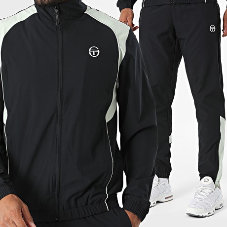 Sergio Tacchini - Ensemble De Survêtement 41726 Noir Vert Clair