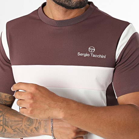 Sergio Tacchini - Tee Shirt Musa 41728 Marron Rose Clair Beige