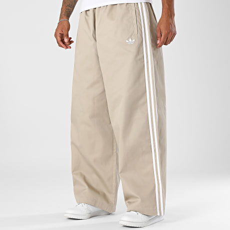 Adidas Originals - Pantalon Jogging A Bandes Baggy Fit Twill KR1385 Beige