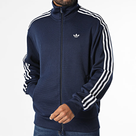 Adidas Originals - Veste Zippée A Bandes FB Knit TT KQ5499 Bleu Marine