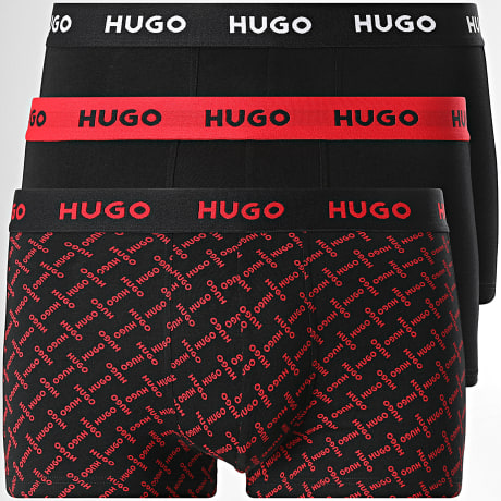 HUGO - Pack of 3 Boxers 50532550 Black Red White