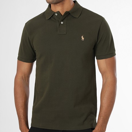 Polo Ralph Lauren - Polo Kurzarm Slim Fit Original Player Dunkel Khaki Beige