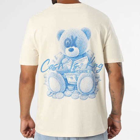 Teddy Yacht Club - Oversized T-Shirt Cash Is King 3 Beige