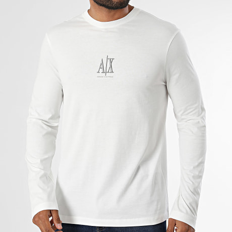 Armani Exchange - Long Sleeve T-Shirt A Stripes 3 KT5065 White Red