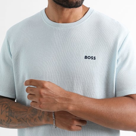 BOSS - Camiseta Waffle 50535891 Azul Cielo