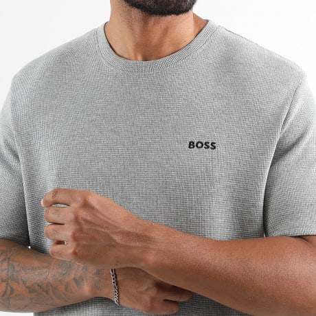 BOSS - Camiseta Waffle 50535891 Gris Jaspeado