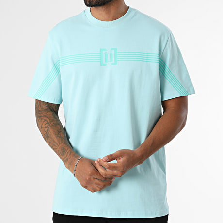 Unkut - Tee Shirt Logo Bleu Turquoise