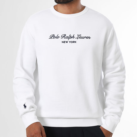 Polo Ralph Lauren - Sweat Crewneck Logo Embroidery Blanc