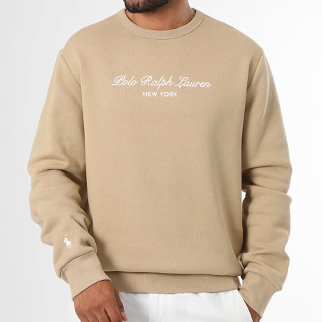 Polo Ralph Lauren - Hoodie Crewneck Logo Borduring Beige