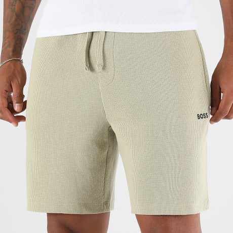 BOSS - Short Jogging Waffle 50535884 Vert Kaki Clair