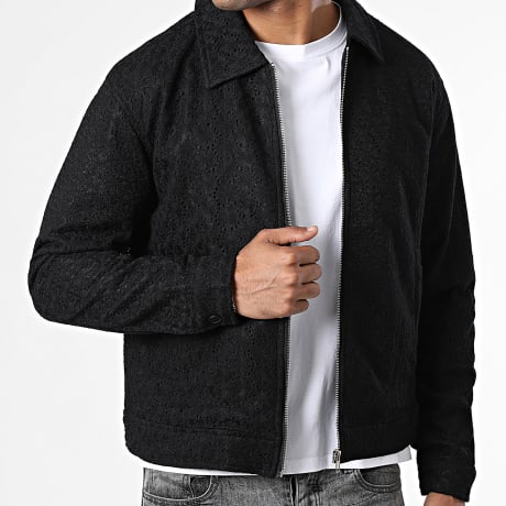 Frilivin - Chaqueta con cremallera calada L51 Negro