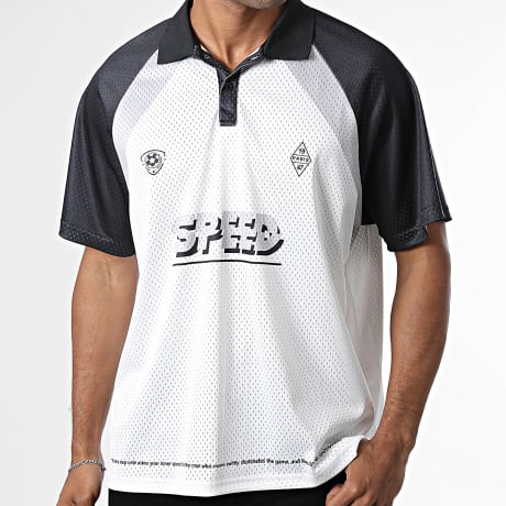 Frilivin - Polo Kurzarm 686 Weiß Schwarz Grau