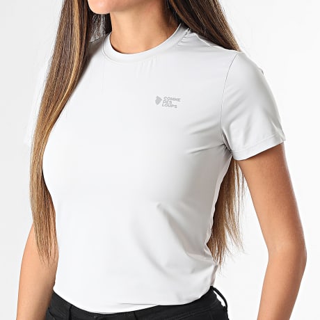 Comme Des Loups - T-Shirt Damen Orchidées Hellgrau