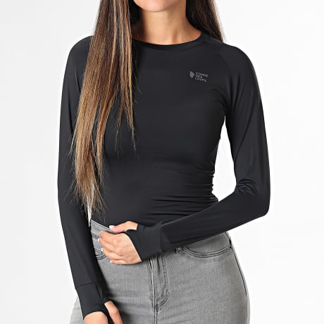 Comme Des Loups - Langarm-T-Shirt Damen Camelia Schwarz