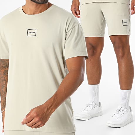 HUGO - Ensemble Tee Shirt Et Short Laze 50525236 50525247 Beige
