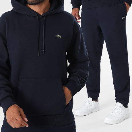 Lacoste - Conjunto De Pantalón Chándal Logo Bordado Cocodrilo Azul Marino