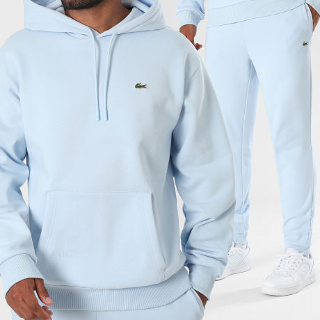 Lacoste - Conjunto De Pantalón Chándal Logo Bordado Cocodrilo Azul Claro