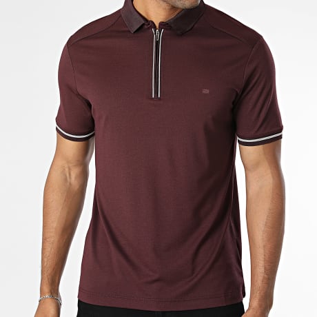 Classic Series - Polo Manga Corta Cuello Cremallera 898 Burdeos