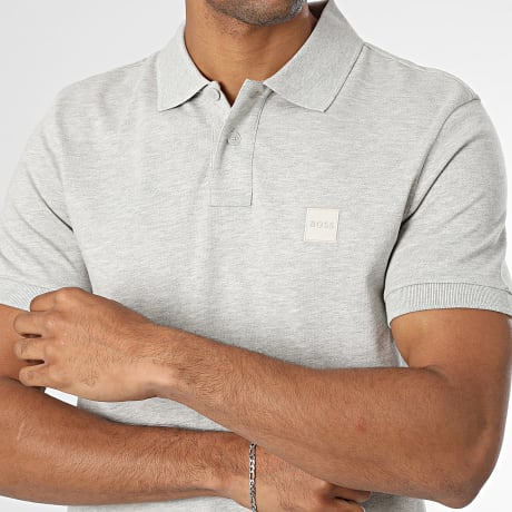 BOSS - Polo Manga Corta Slim Passenger 50507803 Gris Jaspeado