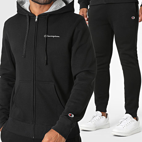 Champion - Tracksuit 221658 Black Heathered Grey