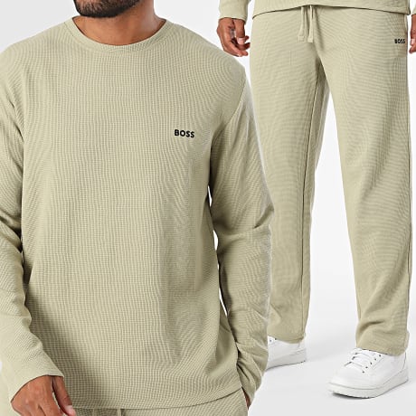 BOSS - Ensemble De Survêtement Waffle 50535870 50535877 Vert Clair