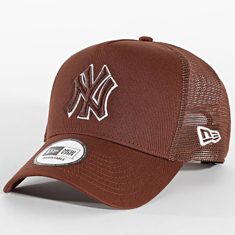 New Era - Casquette Trucker Outline Eframe NY New York Yankees 60915785 Marron