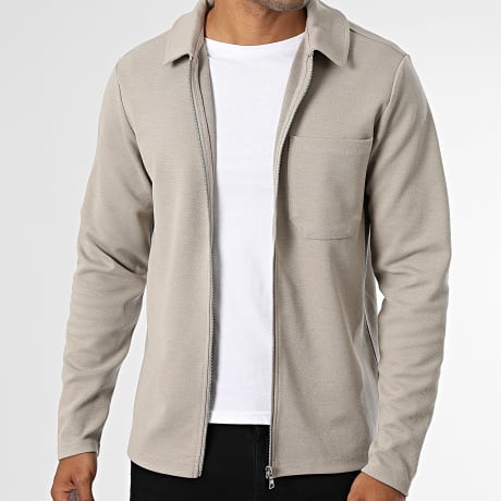 Only And Sons - Chaqueta Con Cremallera New Kodyl Beige