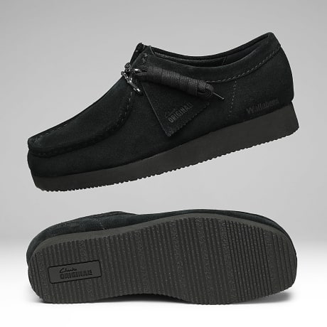 Clarks - Chaussures Wallabee Lite Black Suede