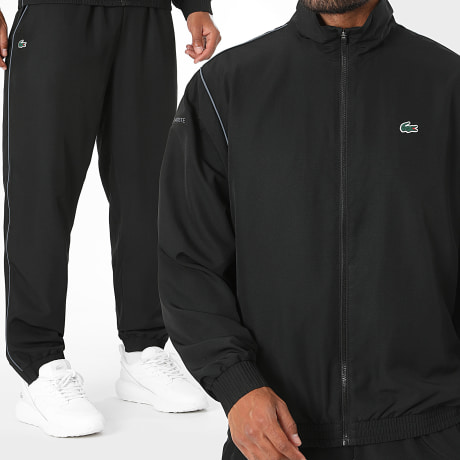 Lacoste - Conjunto Chándal Relaxed Fit Logo Cocodrilo Negro x Novak Djokovic