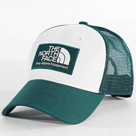 The North Face - Casquette Trucker Mudder A5FXA Blanc Vert Foncé