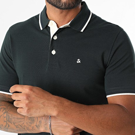 Jack And Jones - Polo manga corta Paulos verde oscuro