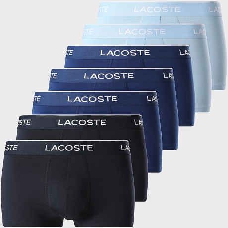 Lacoste - Set aus 7 Boxern Classic Hellblau Königsblau Marineblau