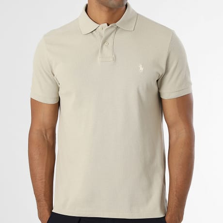 Polo Ralph Lauren - Polo Kurzarm Custom Slim Fit Original Player Beige