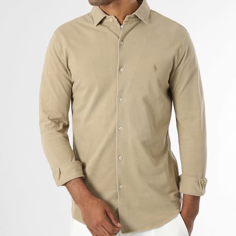 Polo Ralph Lauren - Chemise Manches Longues Original Player Beige