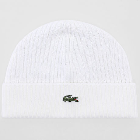 Lacoste - Gorro Side Logo Bordado Cocodrilo Beige Claro