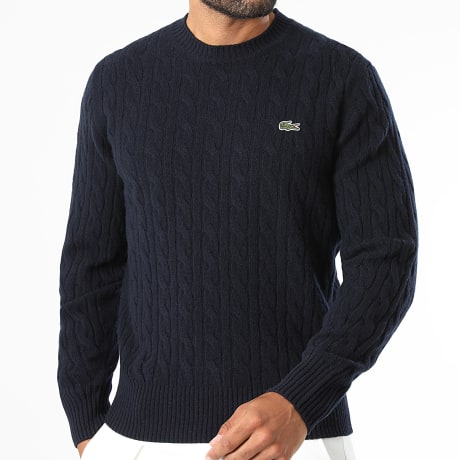 Lacoste - Pull Classic Fit Logo Brodé Crocodile Bleu Marine