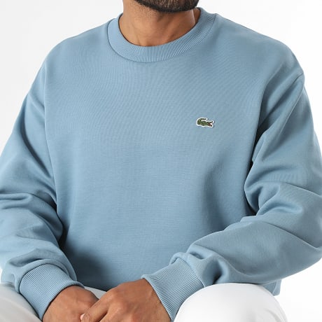 Lacoste - Sweat Crewneck Classic Fit Logo Brodé Crocodile Bleu
