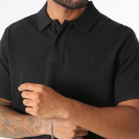 Timberland - Polo Manga Corta Regular Fit Pique 0YHBF Negro