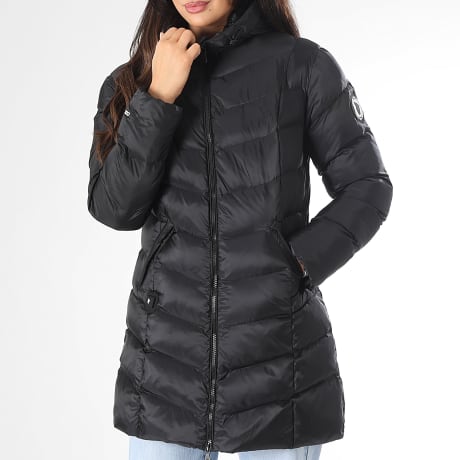 Comme Des Loups - Daunenjacke mit langer Kapuze Beheizt Damen Vienne Schwarz