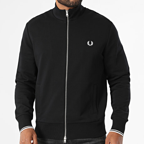 Fred Perry - Veste Zippée J3340 Noir Blanc