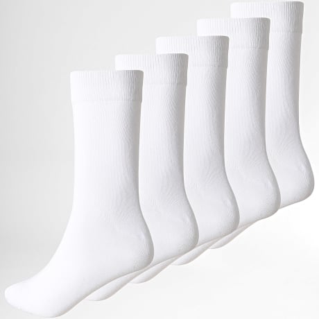 Jack And Jones - Pack de 5 pares de calcetines Basic Jens blanco