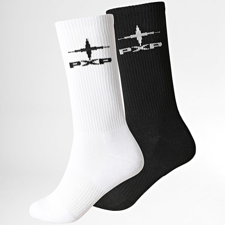 PXP - Pack of 2 Pairs of Socks CH25002 White Black