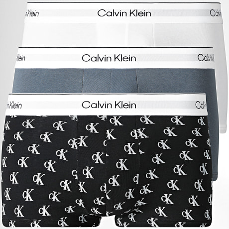 Calvin Klein - Pack of 3 Boxer Shorts 4389 White Black Anthracite Gray